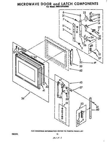 Microwave door and latch