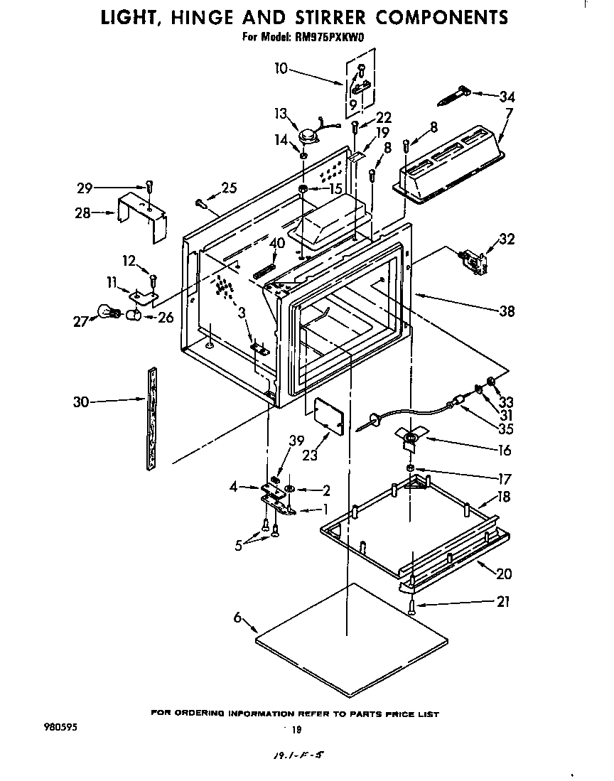 Light, hinge and stirrer