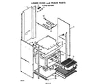 Whirlpool RGE1700P2 lower oven and frame diagram