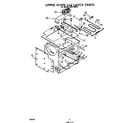 Whirlpool RGE1700P2 upper oven and latch diagram