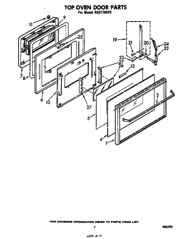 Top oven door