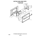 Whirlpool RGE1700P2 bottom oven door diagram