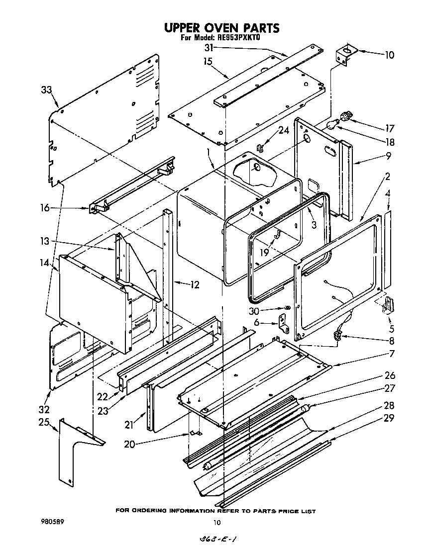 Upper oven