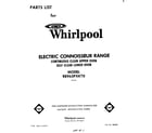 Whirlpool RE963PXKT0 front cover diagram