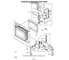 Whirlpool RM278PXK0 microwave door and latch diagram