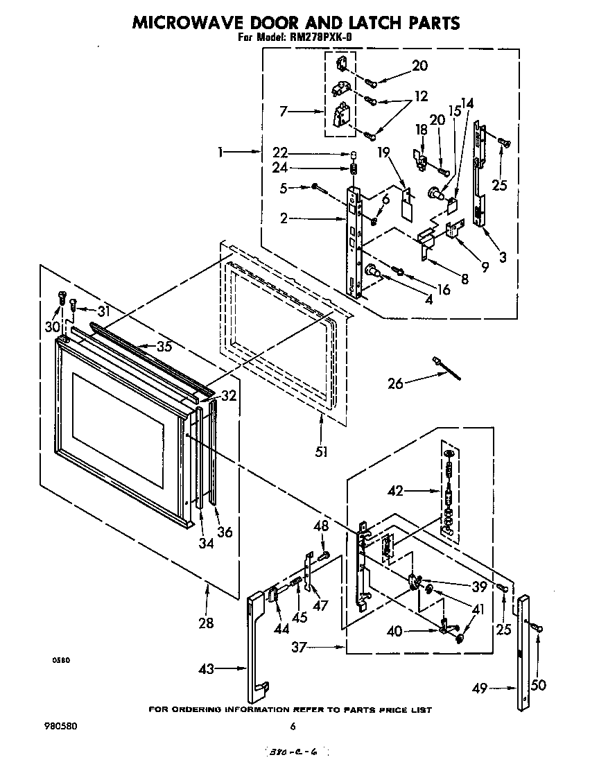 Microwave door and latch