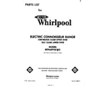 Whirlpool RE960PXKW0 front cover diagram