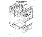 Whirlpool RE960PXKW0 door and drawer diagram