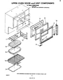 Upper oven door and unit