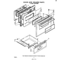 Whirlpool RJE3750W0 door and drawer diagram