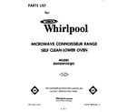 Whirlpool RM988PXKW0 front cover diagram