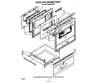 Whirlpool RM988PXKW0 door and drawer diagram