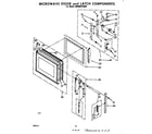 Whirlpool RM988PXKW0 microwave door and latch diagram