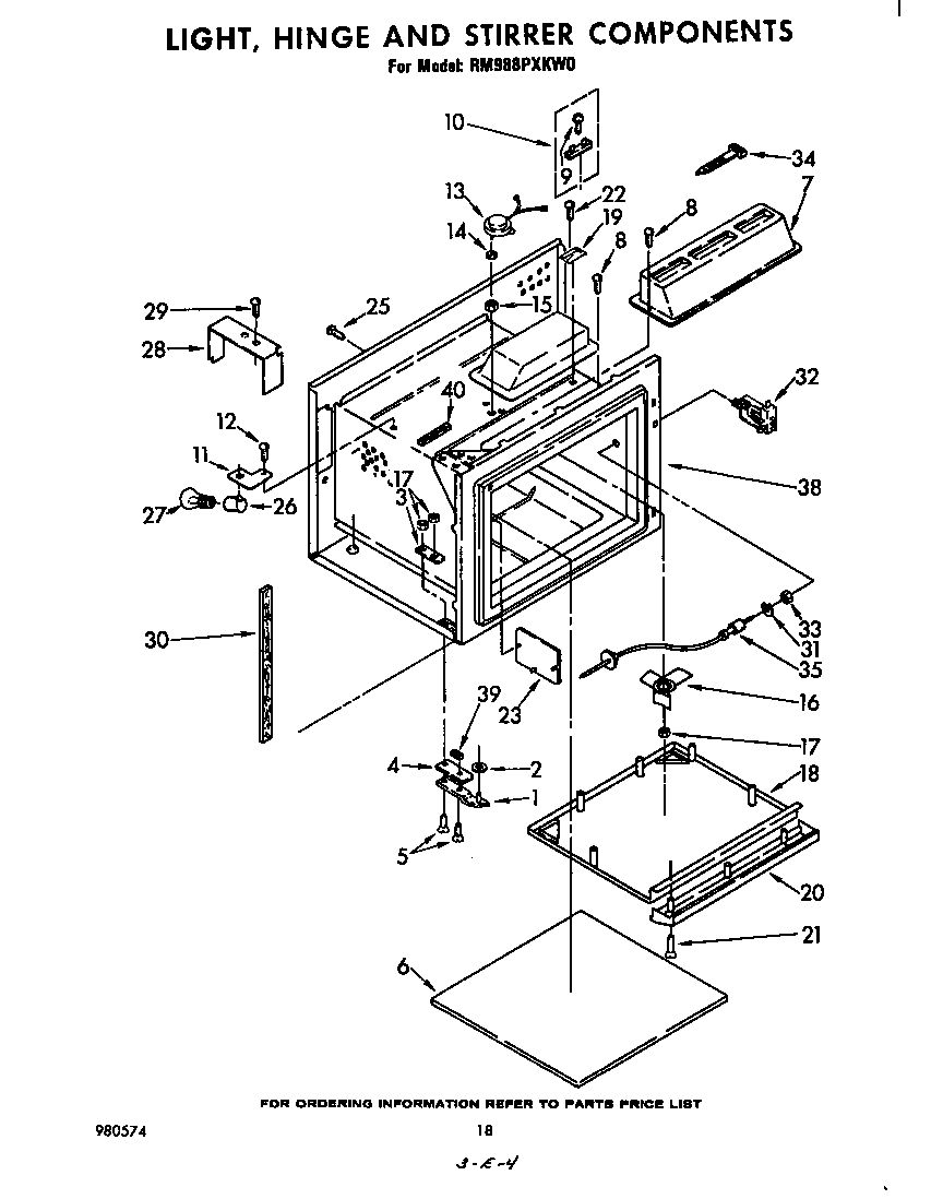 LIGHT, HINGE AND STIRRER