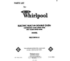 Whirlpool RB270PXK0 front cover diagram