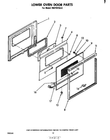 Lower oven door