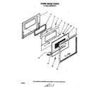 Whirlpool RS630PXK0 oven door diagram