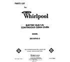 Whirlpool RB220PXK0 front cover diagram