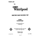 Whirlpool RC8200XKW0 front cover diagram