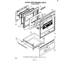 Whirlpool RJE363PP1 door and drawer diagram