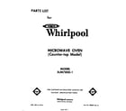 Whirlpool RHM975PW2 front cover diagram