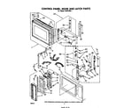 Whirlpool RHM975PW2 control panel, door and latch diagram