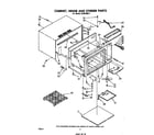 Whirlpool RHM975PW2 cabinet, hinge and stirrer diagram