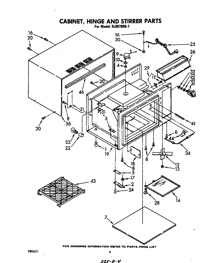 Cabinet, hinge and stirrer