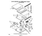 Whirlpool RJM1870P latch and upper body diagram
