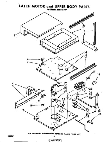 Latch and upper body