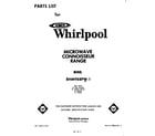 Whirlpool RHM988PW1 front cover diagram