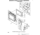 Whirlpool RHM975PW1 microwave door and latch diagram
