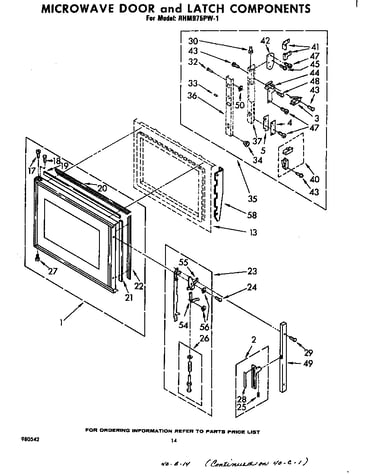 Microwave door and latch