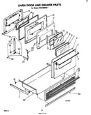 Oven door and drawer