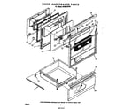 Whirlpool RHM975PW door and drawer diagram