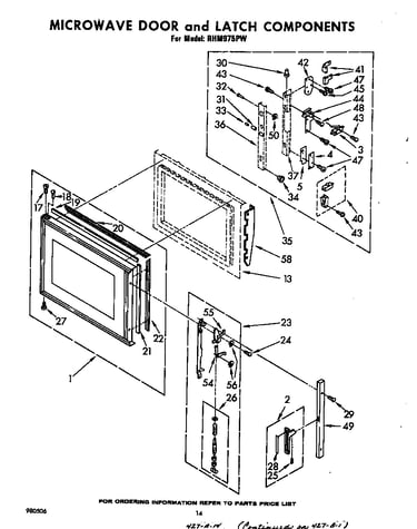 Microwave door and latch