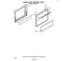 Whirlpool RFE3000W1 door and drawer diagram