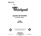 Whirlpool RHE6760P front cover diagram