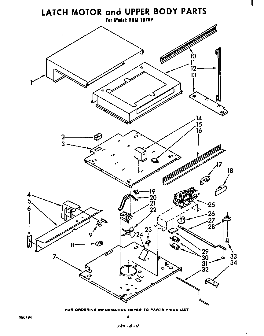 LATCH MOTOR AND UPPER BODY