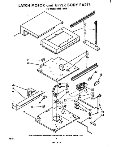 Latch motor and upper body