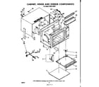 Whirlpool RHM2820P cabinet, hinge and stirrer diagram