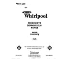 Whirlpool RHM988PW front cover diagram