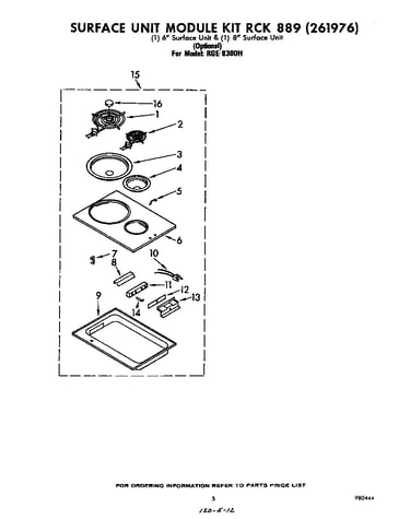 Surface unit kit rck889(261976)