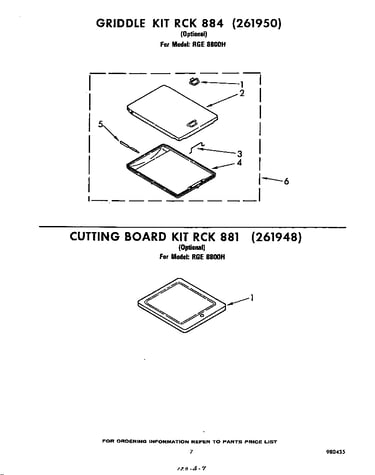 Griddle rck884(261950)