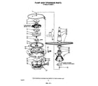 Whirlpool DU1800XT1 pump and spray arm diagram