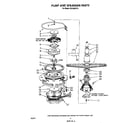 Whirlpool DU1800XT0 pump and spray arm diagram