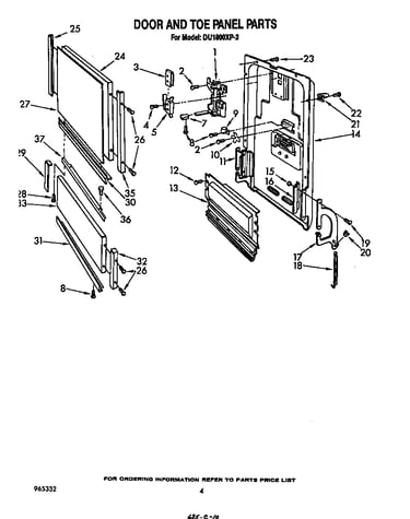 Door and toe panel