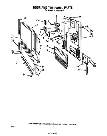 Door and toe panel