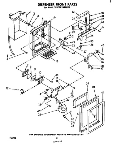 Dispenser front