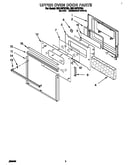 Upper oven door